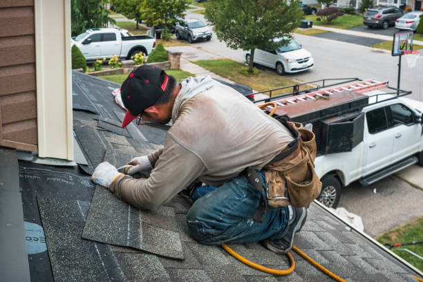 Professional Roof Leak Repair technician working in Sweetser, IN